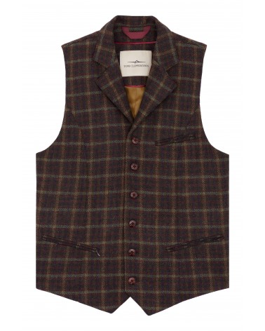 Gilet carreaux bordeaux TOM CLIPPERTOWN®