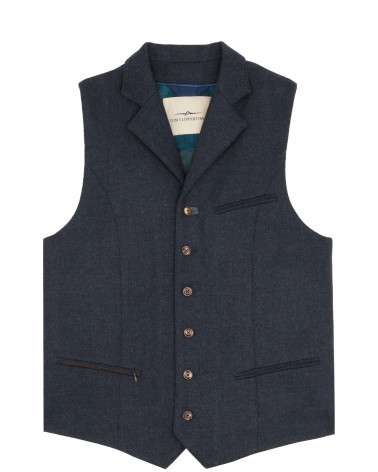 Navy notched lapel waistcoat TOM CLIPPERTOWN®