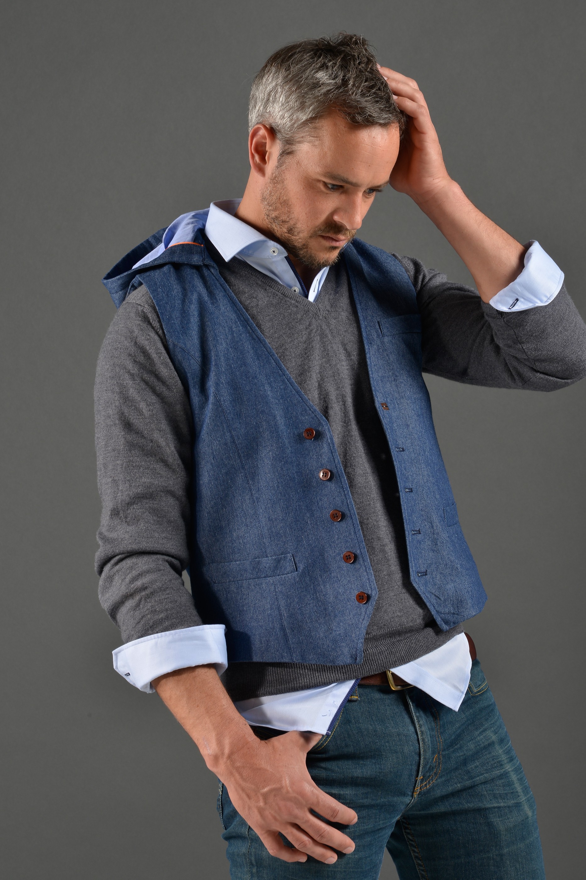 Smart Denim Sleeveless Jacket Tom Clippertown C