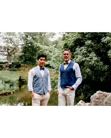 GILET COSTUME LIN BLEU TOM CLIPPERTOWN®